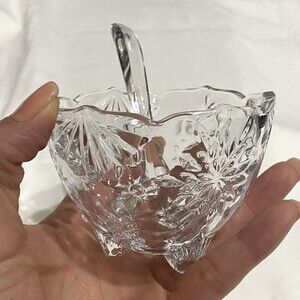 Miniature Crystal Serving Bowl with Ladle